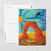 Arches National Park Travel Art Briefkaart (Voorkant / Achterkant)