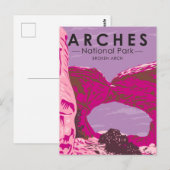 Arches National Park Utah Broken Arch Briefkaart (Voorkant / Achterkant)