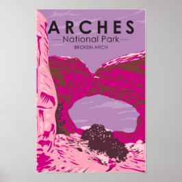 Arches National Park Utah Broken Arch  Poster