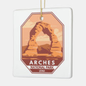 Arches National Park Utah Delicate Arch Retro Keramisch Ornament (Links)