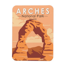 Arches National Park Utah Delicate Arch Retro Magneet