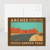 Arches National Park Utah Devils Garden Trail Briefkaart (Voorkant / Achterkant)
