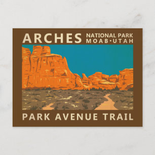 Arches National Park Utah Park Avenue Trail 2 Briefkaart