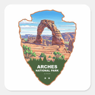 Arches National Park Utah Pijl Vierkante Sticker