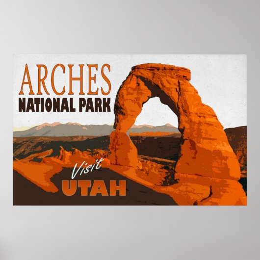 Arches National Park, Utah Poster Vintage voyage (Devant)