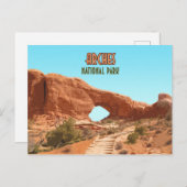 Arches National Park Utah Vintage Briefkaart (Voorkant / Achterkant)