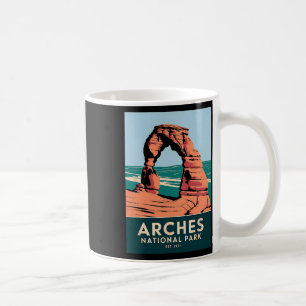 Arches National Park Vintage Kamperen Wandelen Man Koffiemok