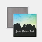 Arches Parc national Silhouette Magnet (Recto/Verso)