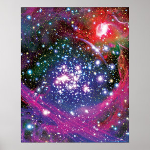 Arches Star Cluster Colorful Artist Impression