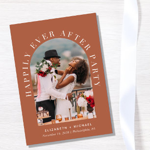 Archfoto 'Gelukkig tot het eind' bruiloftsreceptie Kaart