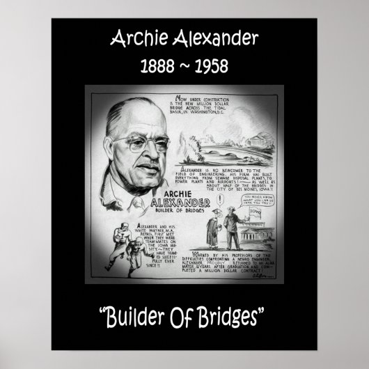Archie Alexander ~ wiskundige/ingenieur~Builder Poster (Voorkant)