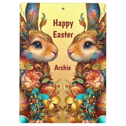 ARCHIE ~ GELUKKIG PASEN ~ PAASKONIJNEN ~ KLEMBORD (Achterkant)