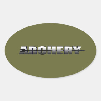Archiekgiften voor verslaafden van Bow en Arrow Ovale Sticker