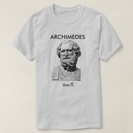 Archimedes Likes Pi T-shirt (Design voorkant)