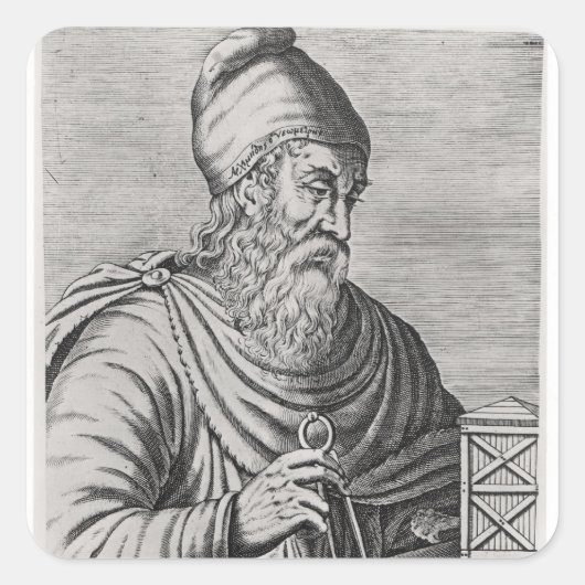 Archimedes Vierkante Sticker (Voorkant)