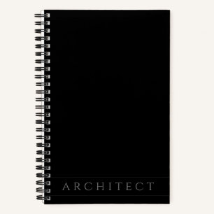 ARCHITECT 5.5x8.5 Zwarte Spiral Notebook Notitieboek