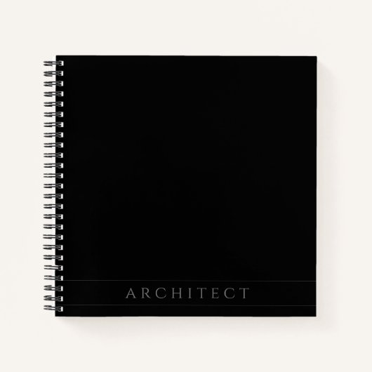 ARCHITECT 8.5" vierkant zwart spiraal Notitieboek (Voorkant)