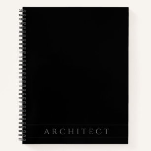 ARCHITECT 8.5x11 Zwarte Spiraal Notebook Notitieboek