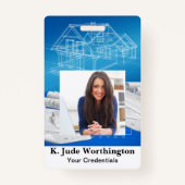 Architect Aannemer Lanyard Badge - zie terug (Voorkant)