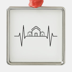 Architect - Architect Hartslag Huizen Metalen Ornament