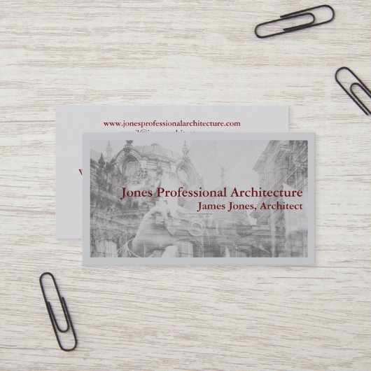 Architect Architecture Home Builder Visitekaartje (Voorkant / Achterkant in situ)