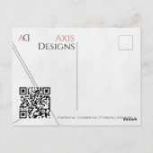 Architect Bedankt Briefkaart met Blueprint Design (Achterkant)