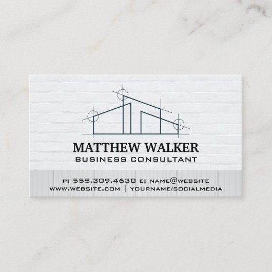 Architect | Bedrijfskaart voor thuisreparatie Visitekaartje (Voorkant)