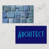 Architect Blue Sandstone Visitekaartje (Voorkant / Achterkant)