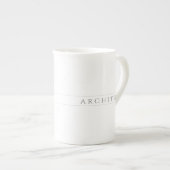 Architect Bone China Mok / Grijs (Voorkant rechts)