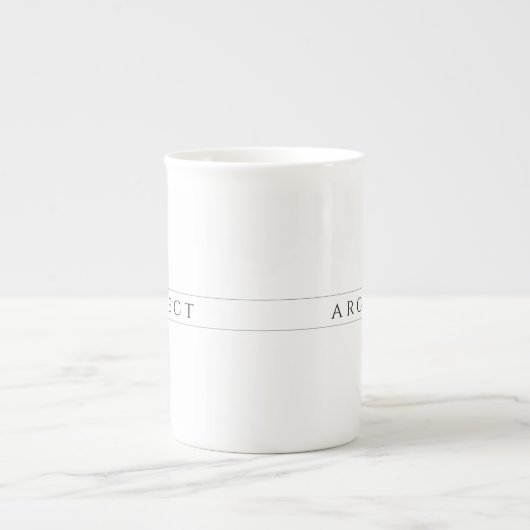 Architect Bone China Mok / Zwart (Voorkant)