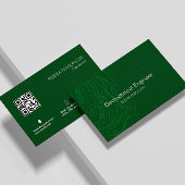 Architect Bouwaannemer Donkergroene QR-code Visitekaartje