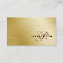 Architect BouwdienstenElegante GoldTexture Visitekaartje