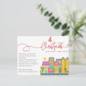 Architect Builder Watercolor Minimal Christmas Briefkaart (Staand voorkant)