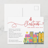 Architect Builder Watercolor Minimal Christmas Briefkaart (Voorkant / Achterkant)