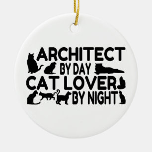 Architect Cat Lover Keramisch Ornament