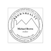 Architect Dak Cirkel Logo Rubberstempel (Afrduk)