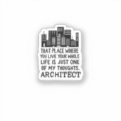 Architect Definitie Sticker (Voorkant)