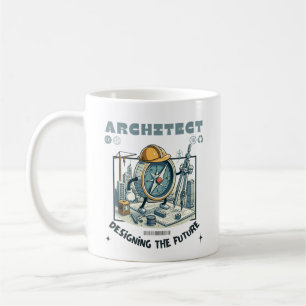Architect die de toekomst ontwerpt koffiemok