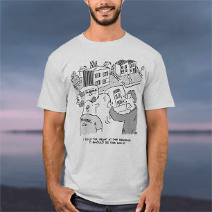 Architect en bouwer die naar de plannen van het Hu T-shirt