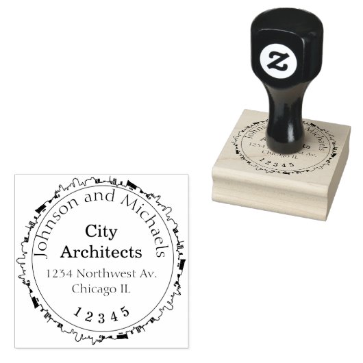 Architect en Stadsbouwer/Constructeur Rubberstempel (Gestempeld)