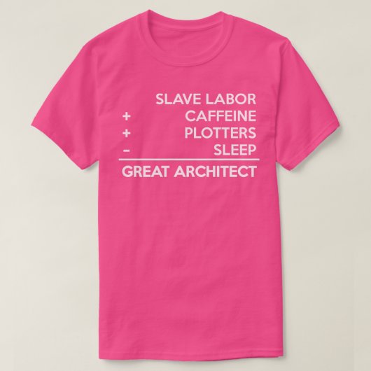 Architect formule t-shirt (Design voorkant)