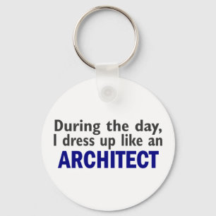 Architect gedurende de dag sleutelhanger