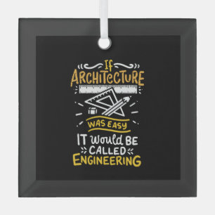Architect Gifts Glas Ornament