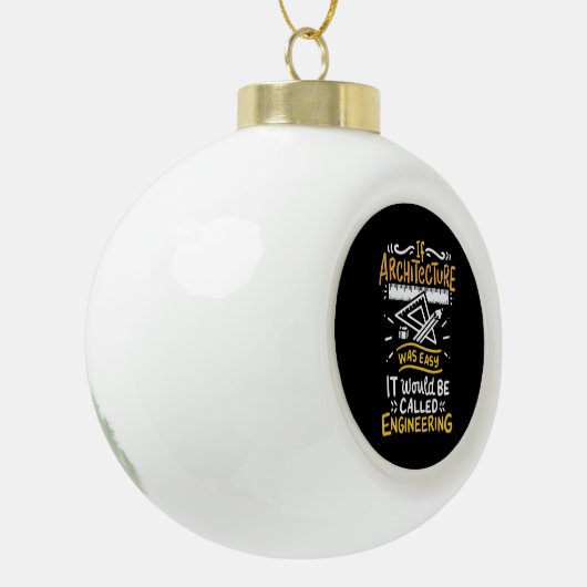 Architect Gifts Keramische Bal Ornament (Links)