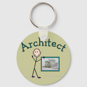 Architect Gifts—Stick Person Design Sleutelhanger