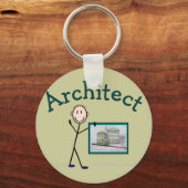Architect Gifts—Stick Person Design Sleutelhanger (Voorkant)