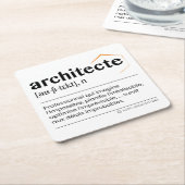 Architect-glas-in-loodramen Vierkante Kartonnen Onderzetter (Schuin)