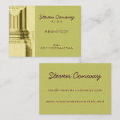 Architect ~ Gothisch architectuurontwerp Visitekaartje (Voorkant / Achterkant)