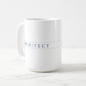 ARCHITECT Grand Mug Blanc / Bleu Nuit (Devant gauche)