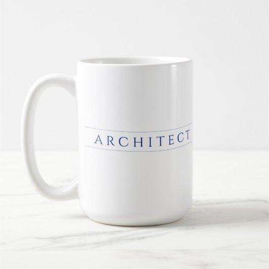 ARCHITECT Grand Mug Blanc / Bleu Nuit (Gauche)